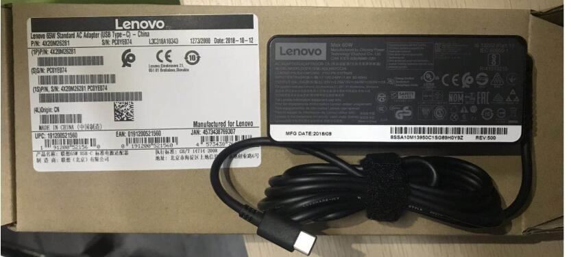 lenovo genuine Original Ac Charger 65W Type-c Usb Home