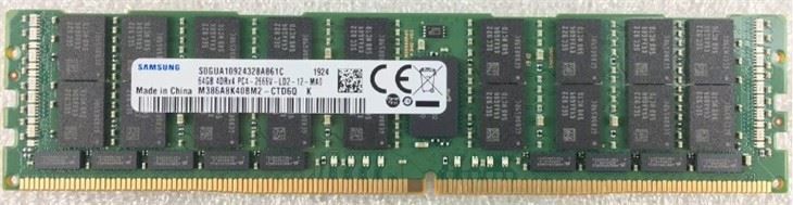 M386A8K40BM2-CTD三星DDR4-2666 64GB/4Gx4 ECC LRDIMM